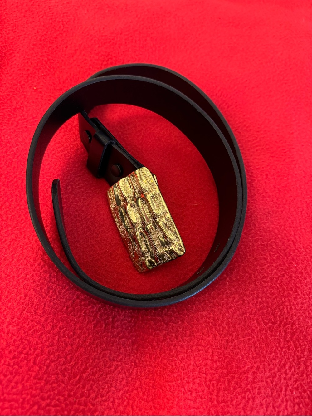 R.M Williams Men’s 36/91 Real Cowhide Leather Australia made Gold buckle Belt